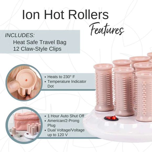 Calista Set in Pink Ion Hot Rollers short/medium - Picture 5 of 6